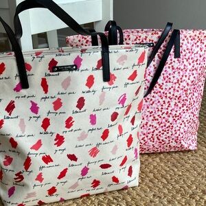 New: Set of Two Kate Spade Bon Shopper Bags